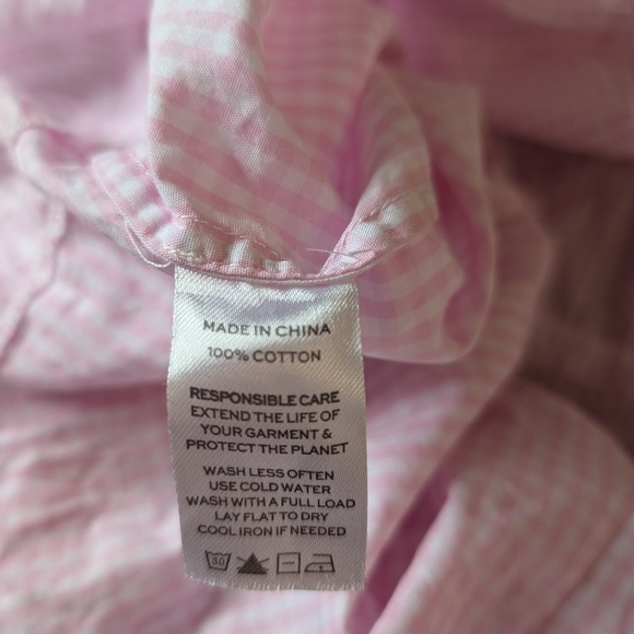 Hill House Ellie Nap Dress Medium Pink Gingham Tiered Midi Smocked Flutter - Picture 5 of 10